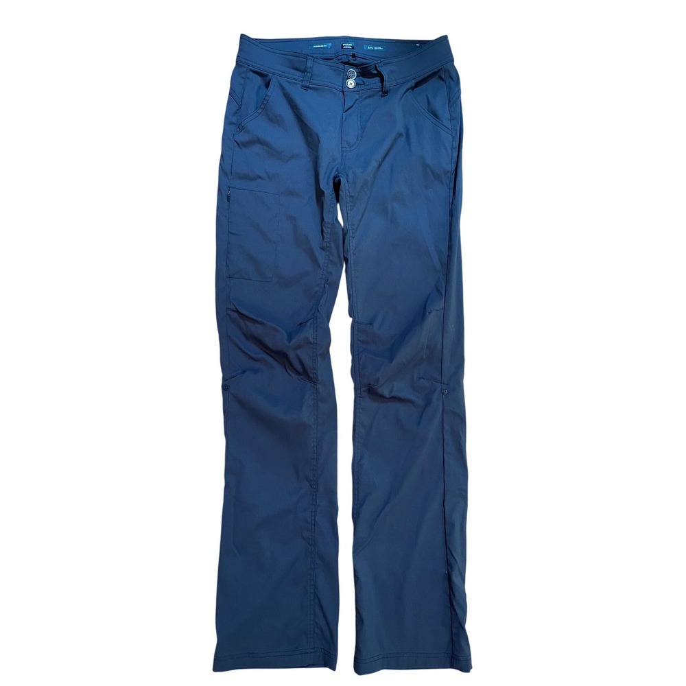 Prana Halle Pants Womens 8/TL Gray Blue Nylon Hiking Outdoor Tall Gorpcore